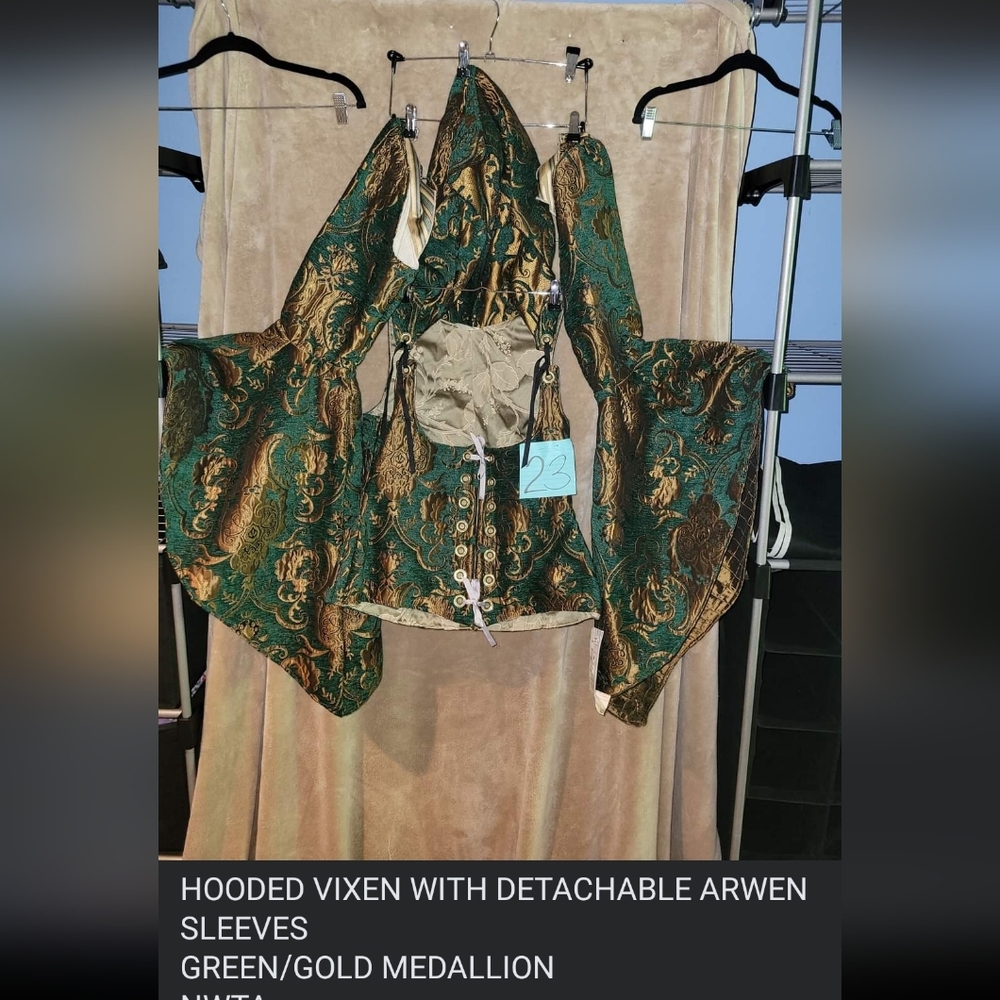 Damsel in this dress corset and arawin sleeves